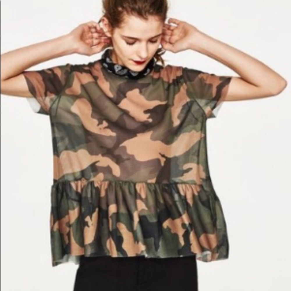 Zara camo top